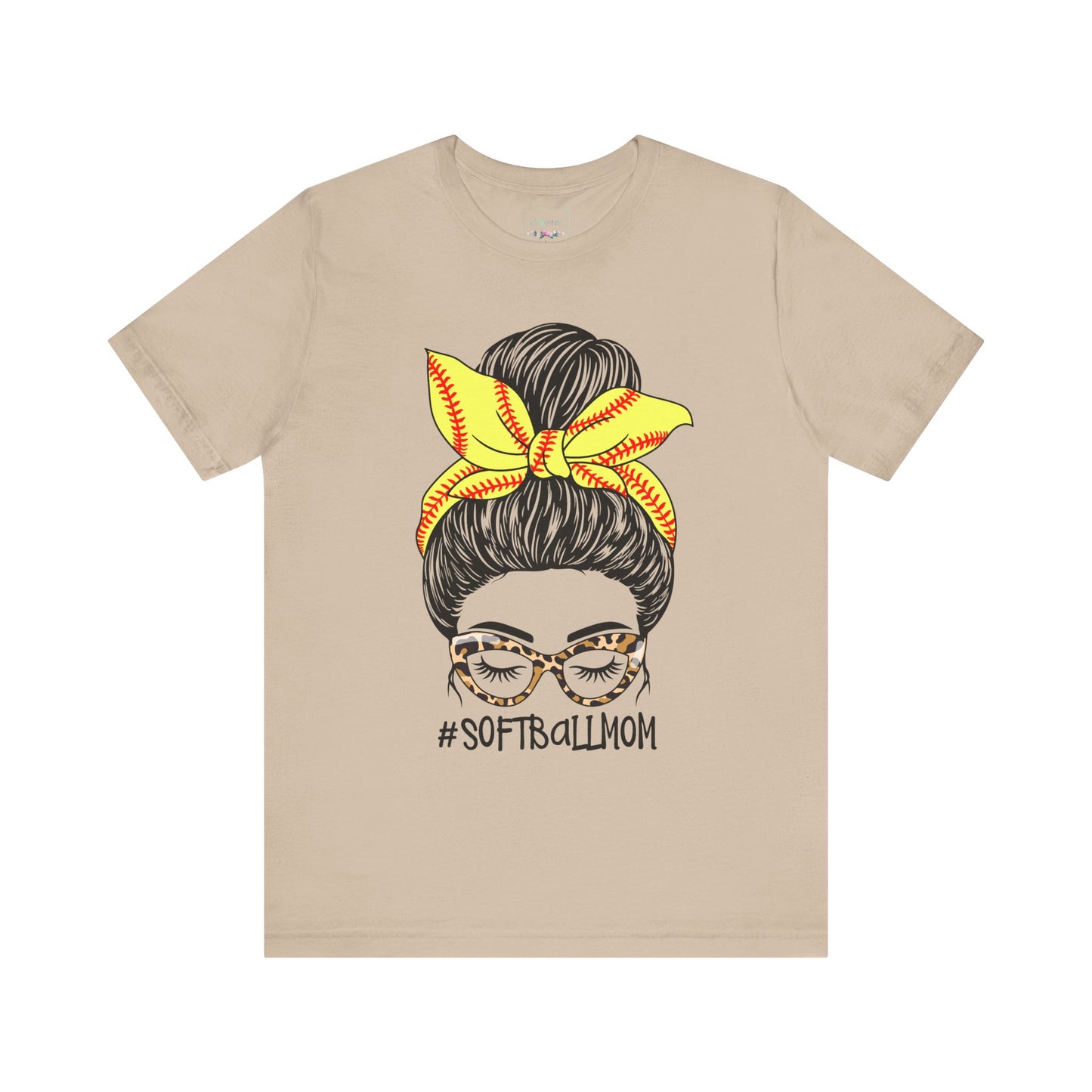 Messy Bun Softball Mom T Shirt (Light)