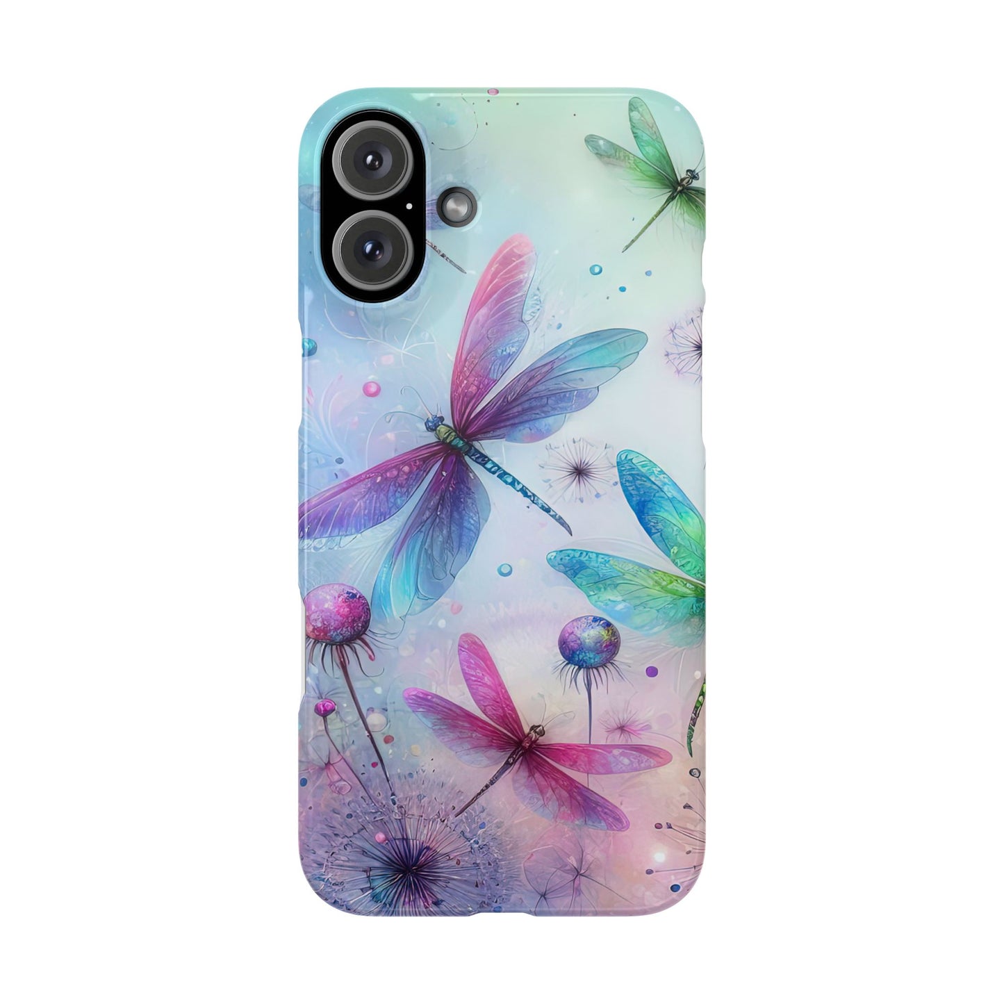 Watercolor Pastel Dragonflies Snap Cases